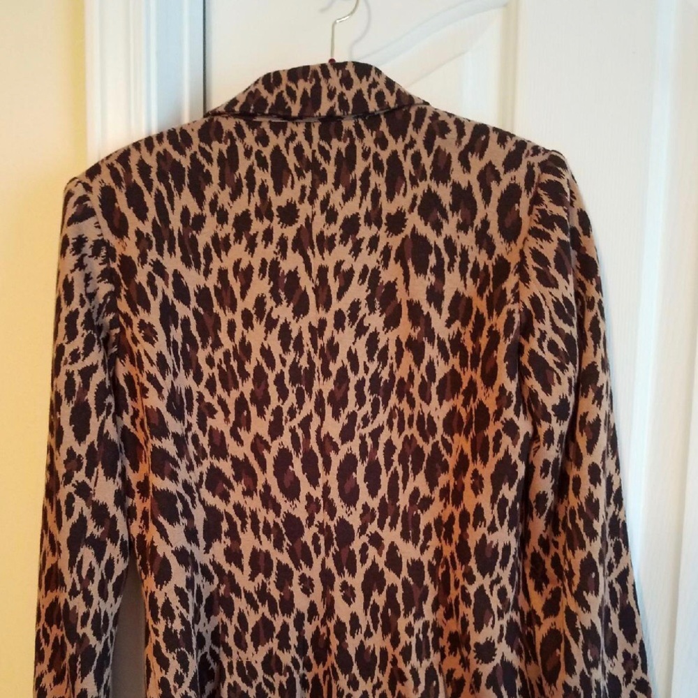 ‼️SOLD‼️Cheetah Print One-Button Blazer - Picture 4 of 5
